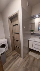 A bathroom at Hajnal apartman