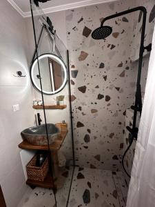 Koupelna v ubytování Blue apartment + 9 fotografií