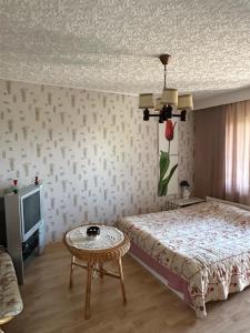 Postel nebo postele na pokoji v ubytování Huntaugu kodumajutus