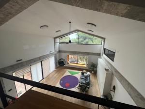 an overhead view of a living room in a house at Casa Encina in Murcia