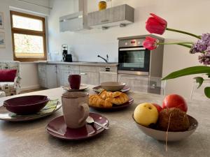 Kuchyň nebo kuchyňský kout v ubytování Apartment im Elbtal Dresden, Meißen, Moritzburg + 17 fotografií