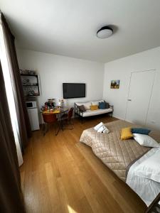 TV a/nebo společenská místnost v ubytování B&B L'ULIVO