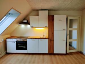Kuhinja oz. manjša kuhinja v nastanitvi Penthouse i Banken Bjerringbro