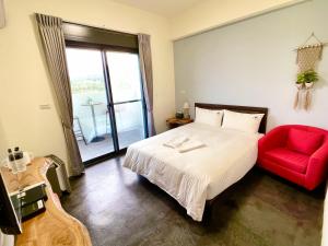 Letto o letti in una camera di 阿郎衝浪旅店A-lang Surfing House