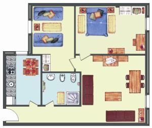 The floor plan of Apartamento 2 Bielva