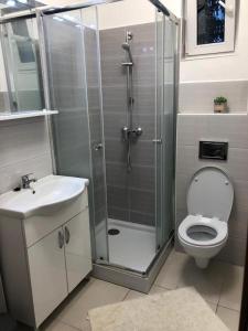 Um banheiro em Zrínyi Apartmanház