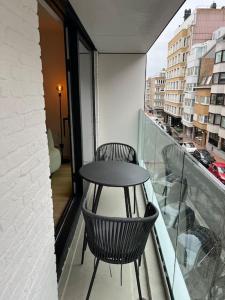 Balkón nebo terasa v ubytování Trendy flat in gouden winkeldriehoek nabij strand