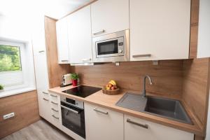 Η κουζίνα ή μικρή κουζίνα στο Appartement Gimpl