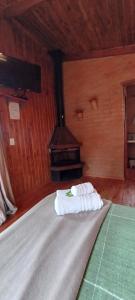 Postel nebo postele na pokoji v ubytování Cabanas Aconchego do Caboclo
