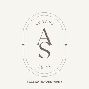 Aurora Suite à Champel avec terrasse في جنيف: شعار رسالة في دائرة على خلفية بيضاء