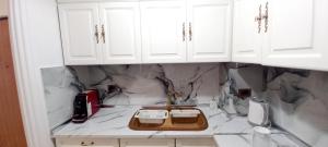 Kuchyň nebo kuchyňský kout v ubytování ART Apartment Durres Albania
