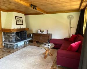 Χώρος καθιστικού στο Chalet Diablerets
