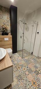 Ένα μπάνιο στο Apartamenty Natura