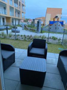 Posezení v ubytování Apartament w centrum Hel