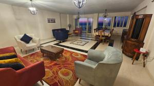 A television and/or entertainment centre at Alex sea view apartment - families only