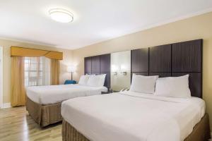 Cette chambre d'hôtel comprend 2 lits avec des oreillers blancs. dans l'établissement Best Western Historic Bayfront, à Saint Augustine