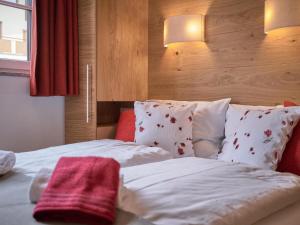 Ένα ή περισσότερα κρεβάτια σε δωμάτιο στο BergbiberHAUS Appartement A