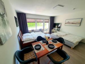Postel nebo postele na pokoji v ubytování Ferienwohnung Günzblick