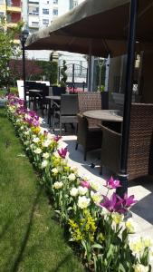 A garden outside Pendik Marine Hotel