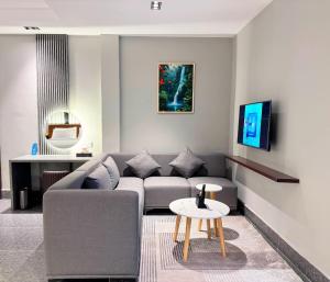 Posezení v ubytování Qube Resort Kep