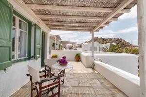 Svalir eða verönd á Fos Apartments Mykonos