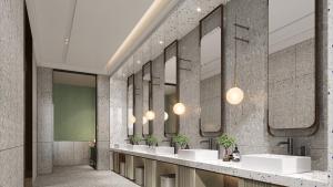 西安中建假日酒店的一间浴室