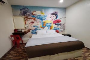 Postel nebo postele na pokoji v ubytování Nova Hotel, Ipoh Tambun