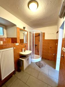 Koupelna v ubytování Apartmán Dolní Němčice