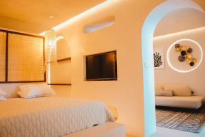 Katil atau katil-katil dalam bilik di Q Coconuts Seaside Suites
