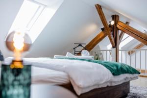 Postel nebo postele na pokoji v ubytování UNiQE I 115qm I 3 Schlafzimmer I Nähe Messe