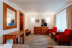 TV o dispositivi per l'intrattenimento presso Hotel Mikulášska Chata
