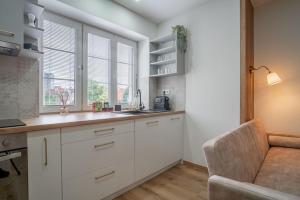 Η κουζίνα ή μικρή κουζίνα στο Charming 2-bedroom apartment in the wider center of Bratislava