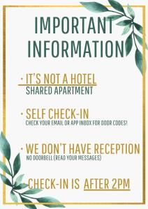 um convite para um compromisso importante com folhas em Soar Home I Urban Nest - Near Airport & Green Park em Lisboa