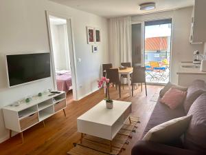 Televisyen dan/atau pusat hiburan di Luxury Apartment Ansi