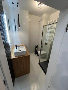 Ett badrum på Apartamenty Cieszyn