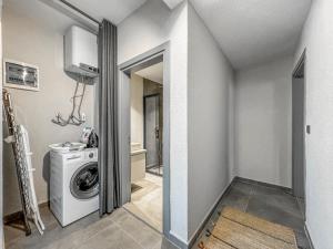 a laundry room with a washer and dryer at NewOld Flat in Bodrum City