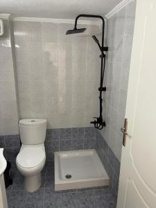 カリテア・ハルキディキにあるModern homeの小さなバスルーム(トイレ、シャワー付)