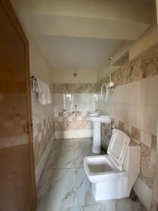 a bathroom with a toilet and a sink at 18 Soesunn in Māngwa