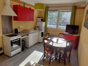 Η κουζίνα ή μικρή κουζίνα στο Appartement F2 situé à Amélie les Bains - Boulevard de la petite Provence