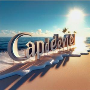 un cartello sulla spiaggia con la parola Adelaide di Departamentos Villas Capdeviel a Cancún