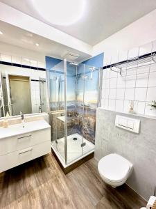 Koupelna v ubytování Ferienwohnung Nr 124 Sehnsucht-Zingst + 11 fotografií