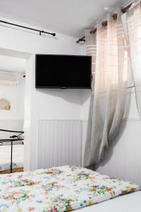 Televízia a/alebo spoločenská miestnosť v ubytovaní Rent House Daphne