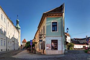 a building on the side of a street at Romantic-Fireplace-Centrum-Bathtub in Kőszeg