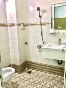 a bathroom with a sink and a toilet at Thuỳ Trang Hotel in Ho Chi Minh City