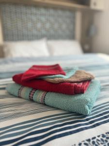 Mobil-home tout confort客房内的一张或多张床位