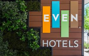 a sign for a hotel is shown at EVEN Hotel Bozeman Yellowstone Intl Arpt, an IHG Hotel in Belgrade