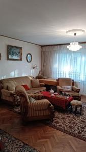 un salon avec deux canapés et une table dans l'établissement M-EDEN House, à Belgrade