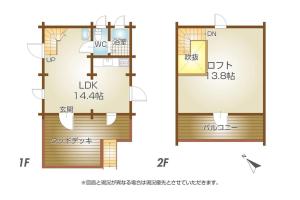 A planta de モリソンヴィラ 石垣のログハウス