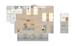 霧島的住宿－HanareSou - Vacation STAY 15441，建筑的平面图