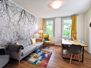Χώρος καθιστικού στο BohnApartments - Stadtblick Zechenhaus - Balkon - Parkplatz - WLAN - sehr ruhig - barrierearm